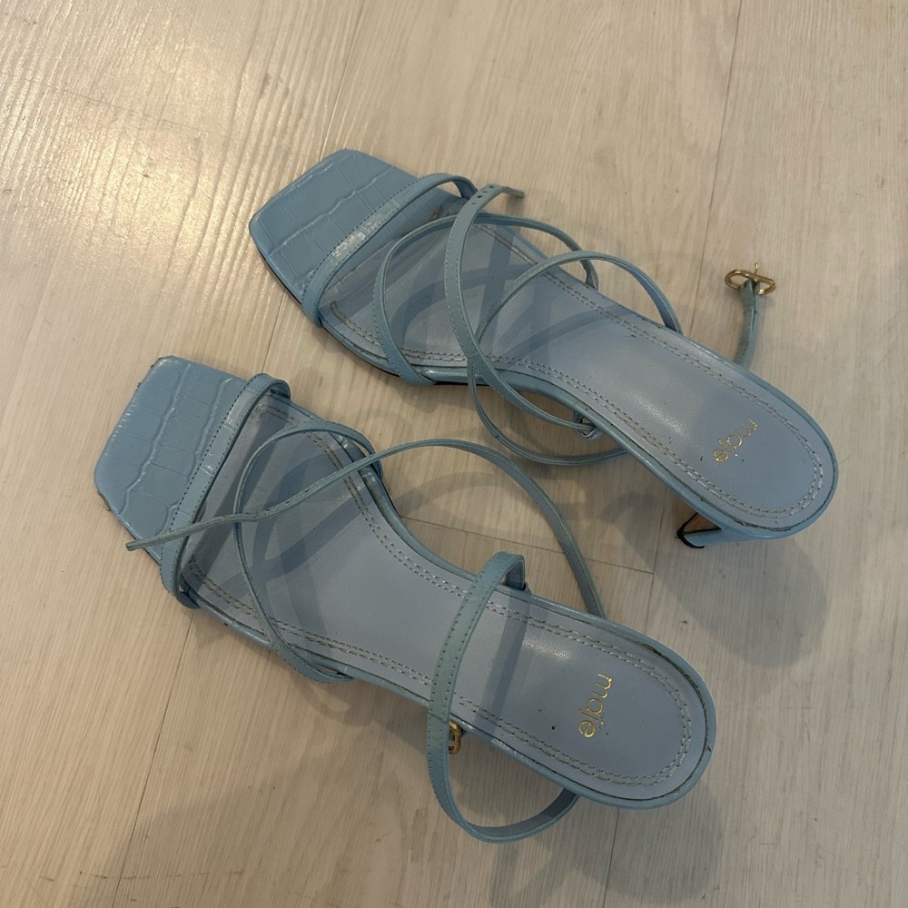 Maje Light Blue Strappy Heels